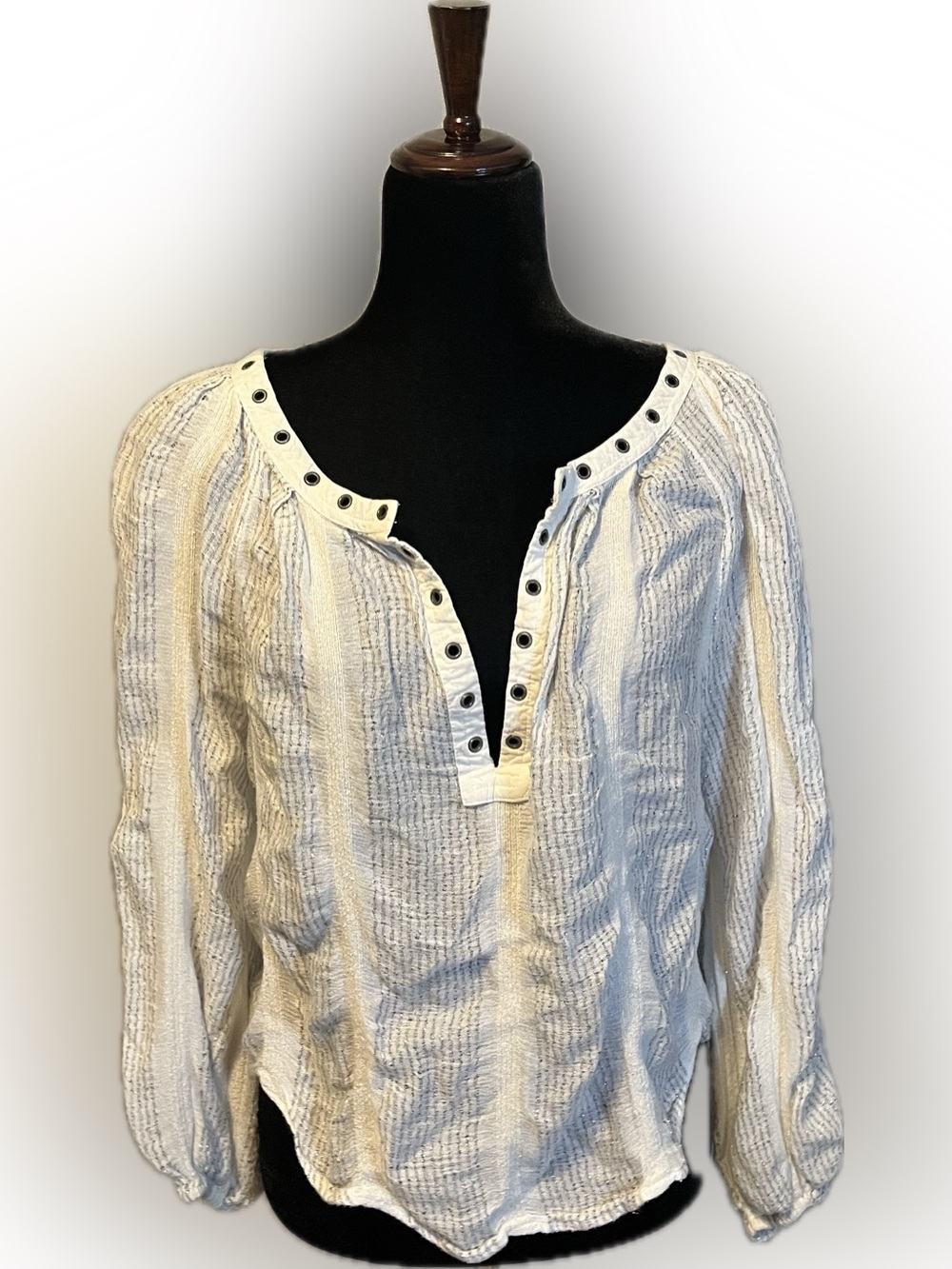 Free People Against All Odds Gauzy Boho Blouse size XS - Picture 3 of 13